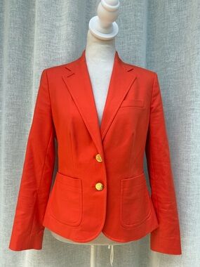 Lauren Ralph Lauren orange satin cotton  blazer